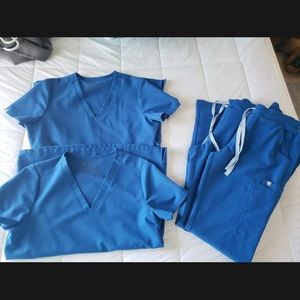 FIGS Scrubs Set Royal Blue Women's Size XS Technical Collection Modern Colorful